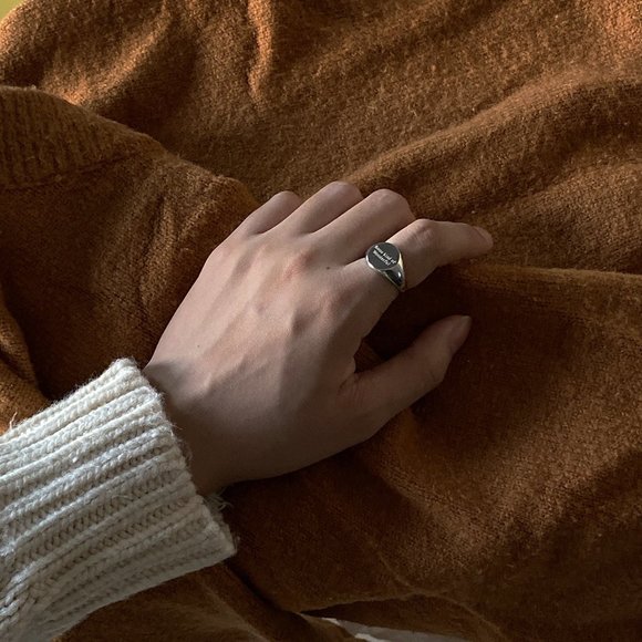 💕 LAST ONE some kind of wonderful Signet Ring Sterling Silver - Picture 5 of 11